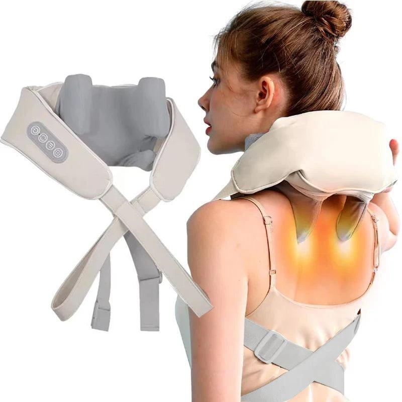 Massageador Inteligente Elétrico de Pescoço e Ombros - Alívio Imediato
