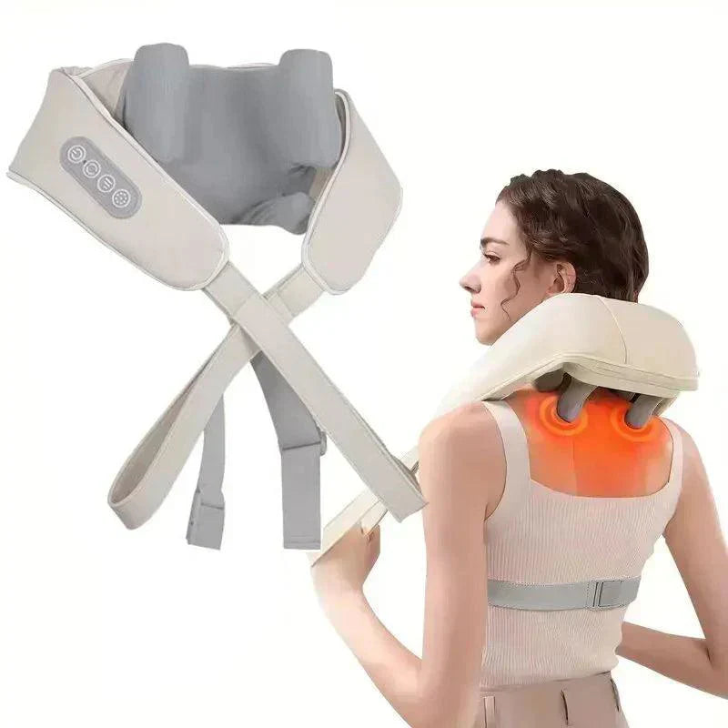 Massageador Inteligente Elétrico de Pescoço e Ombros - Alívio Imediato