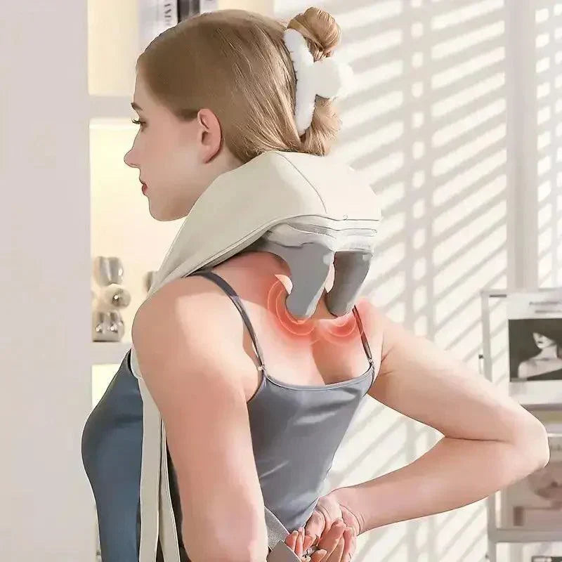 Massageador Inteligente Elétrico de Pescoço e Ombros - Alívio Imediato